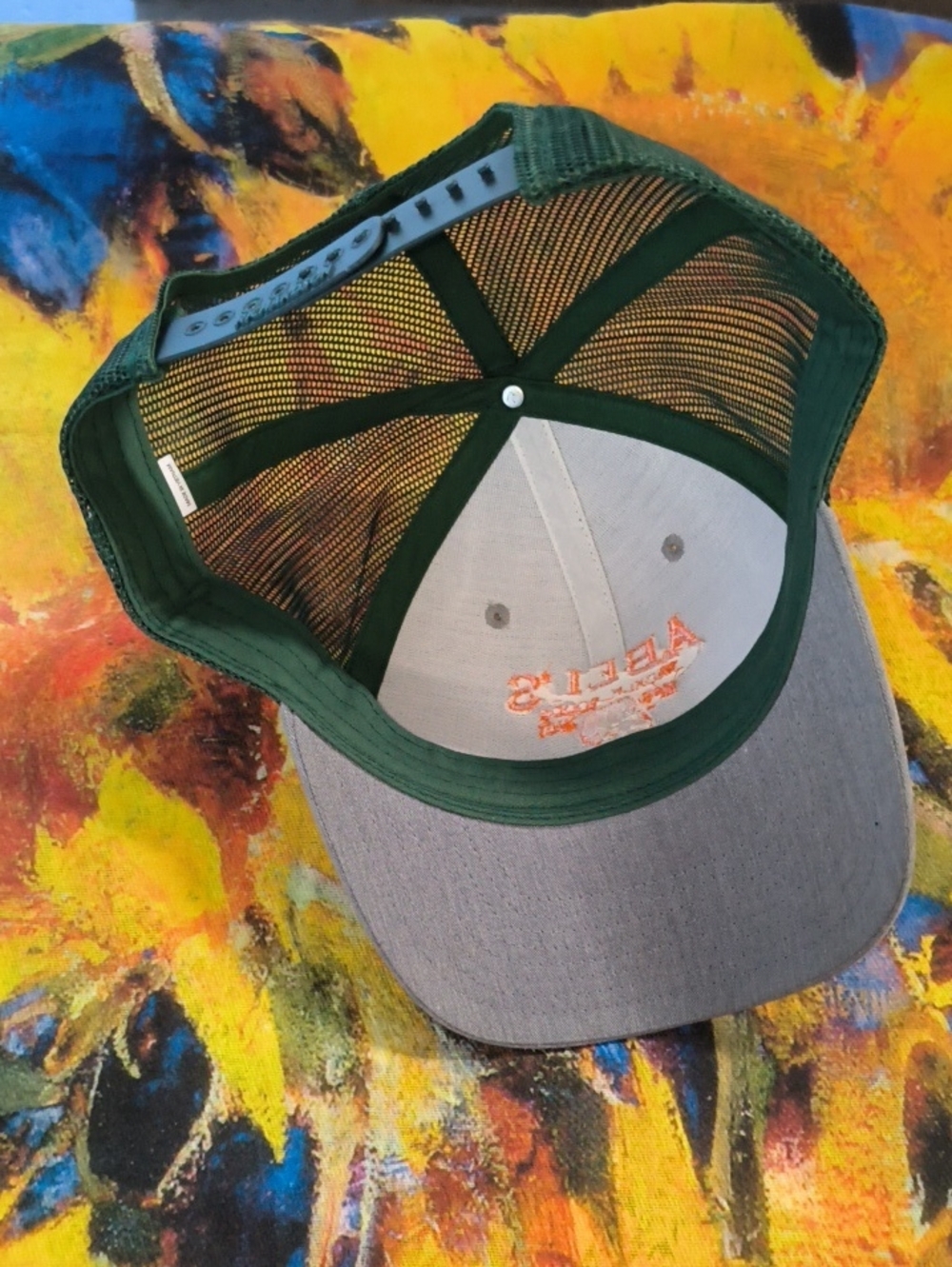 Abel's Tackle Goods Embroidered Logo Trucker Mesh Hat Cap Osfm View 5